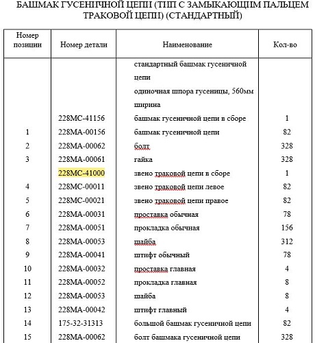 Цепь гусеничная 228МС-41000 Цепь гусеничная 228МС-41000
